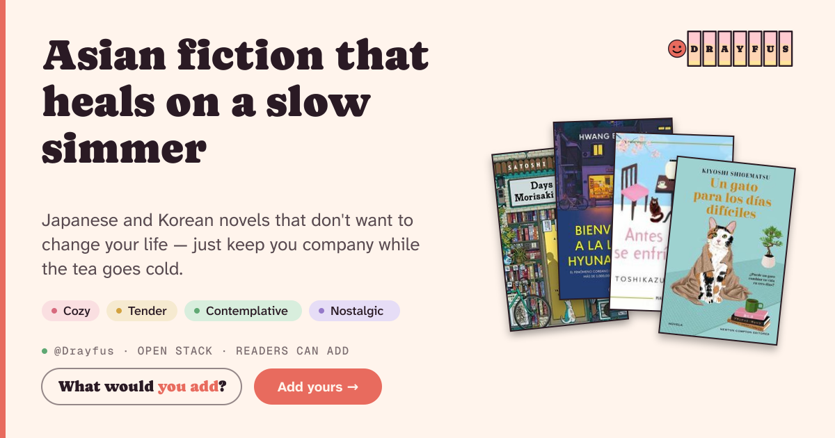 Share card preview for Asian fiction that heals on a slow simmer