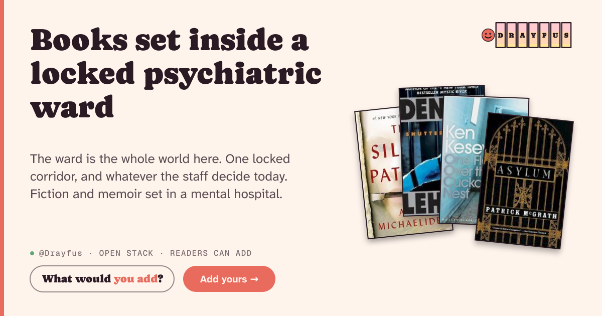 Share card preview for Books set inside a locked psychiatric ward