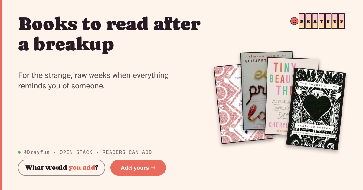 Share card preview for Books to read after a breakup