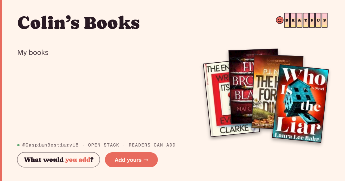 Share card preview for Colin’s Books