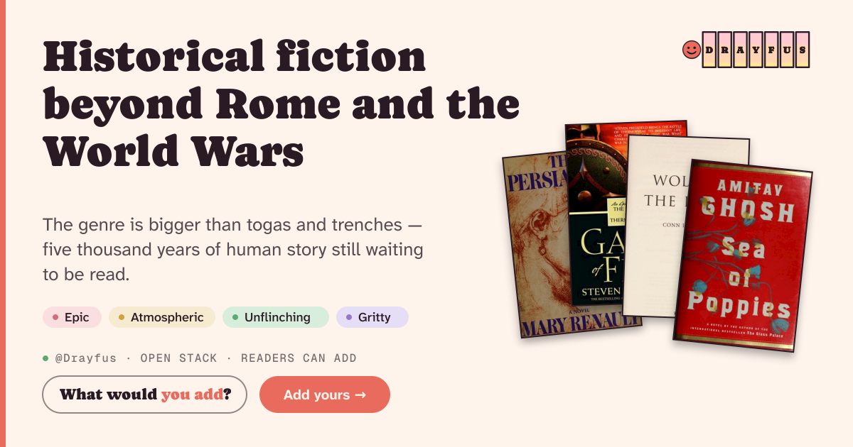 Share card preview for Historical fiction beyond Rome and the World Wars