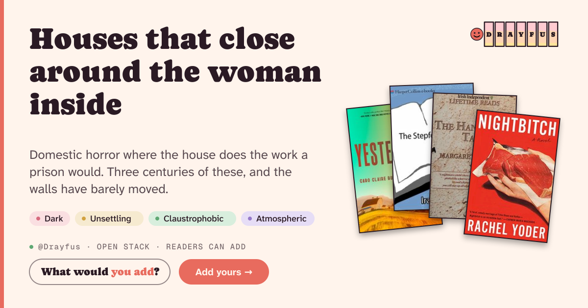 Share card preview for Houses that close around the woman inside