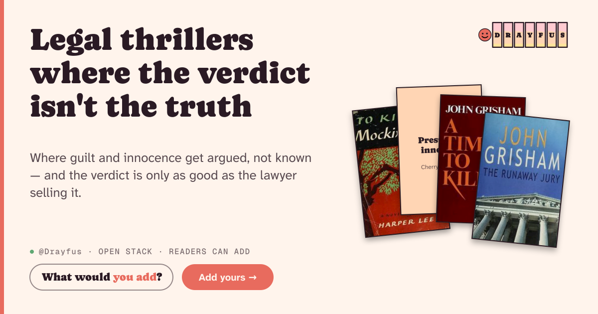 Share card preview for Legal thrillers where the verdict isn't the truth