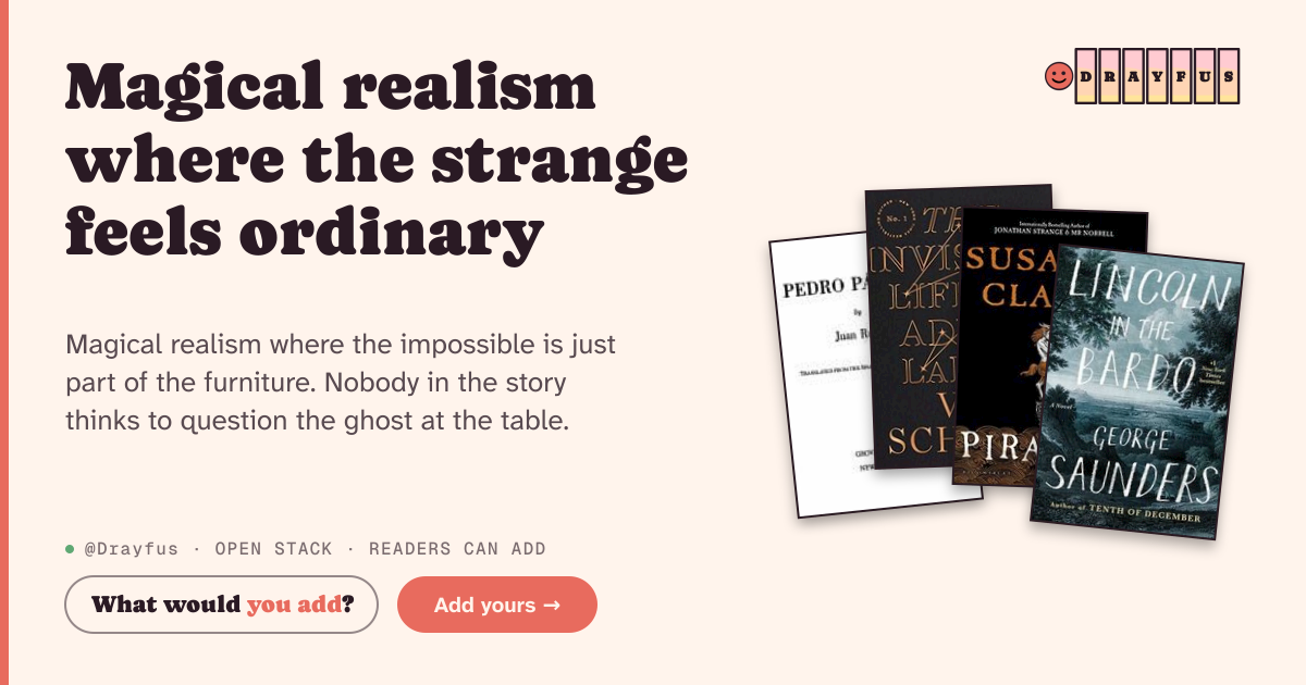 Share card preview for Magical realism where the strange feels ordinary
