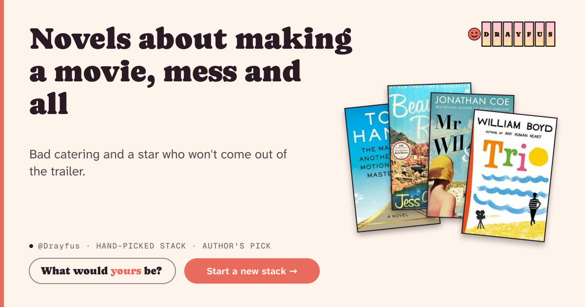 Share card preview for Novels about making a movie, mess and all