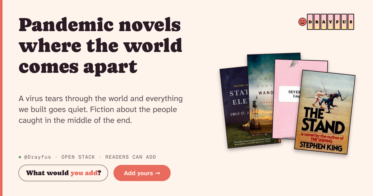 Share card preview for Pandemic novels where the world comes apart