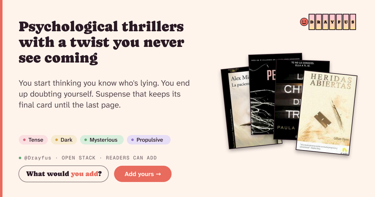 Share card preview for Psychological thrillers with a twist you never see coming