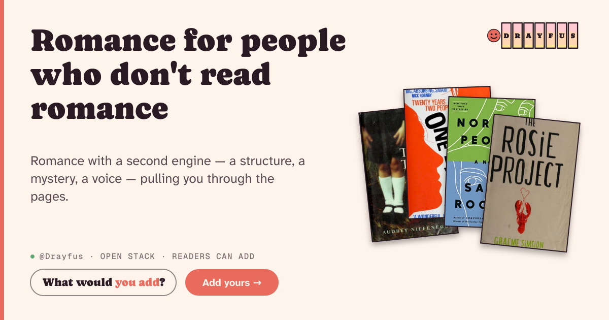 Share card preview for Romance for people who don't read romance