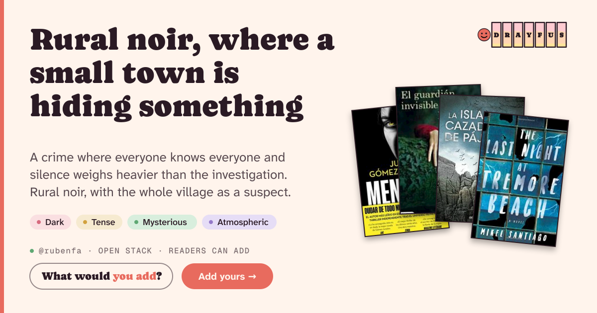 Share card preview for Rural noir, where a small town is hiding something