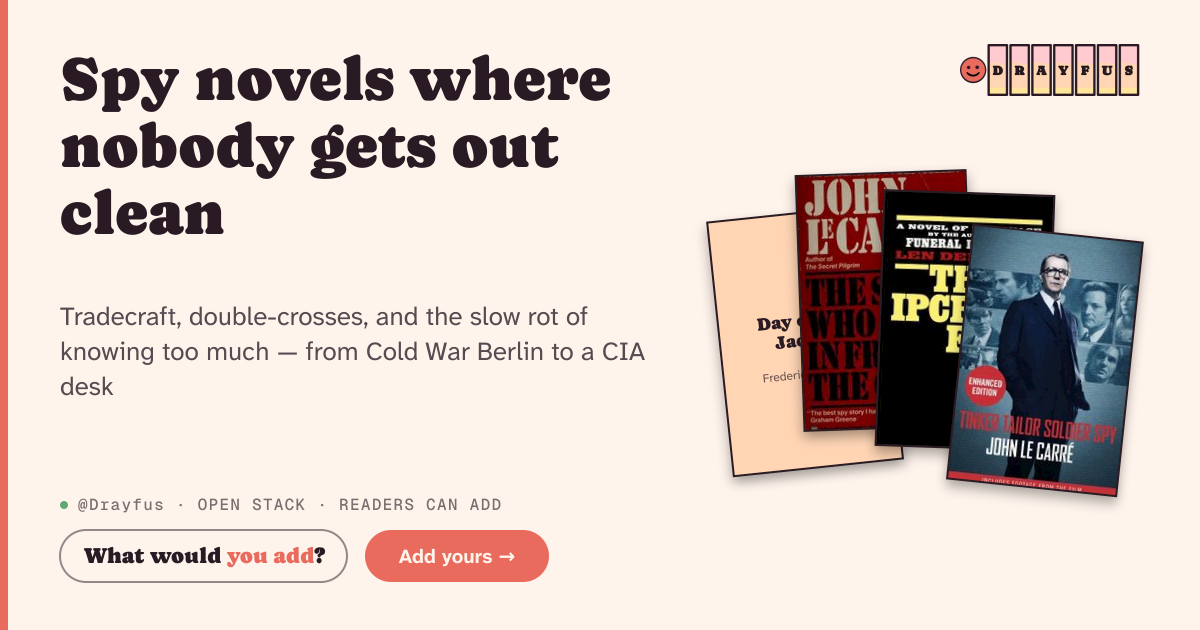 Share card preview for Spy novels where nobody gets out clean