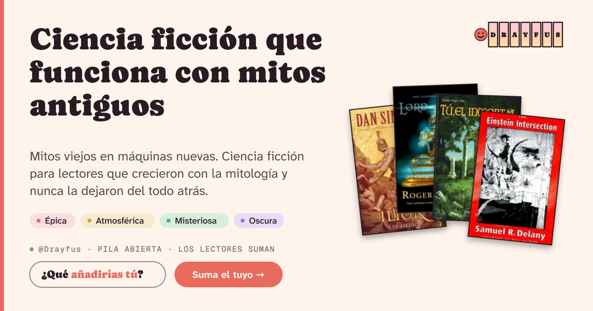 Vista previa de la tarjeta para compartir de Ciencia ficción que funciona con mitos antiguos