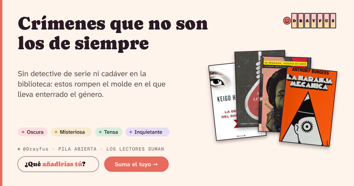 Vista previa de la tarjeta para compartir de Crímenes que no son los de siempre