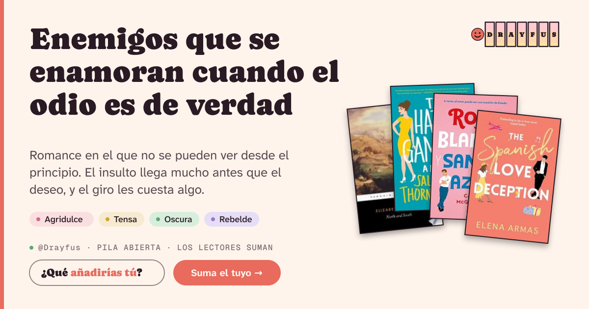 Vista previa de la tarjeta para compartir de Enemigos que se enamoran cuando el odio es de verdad