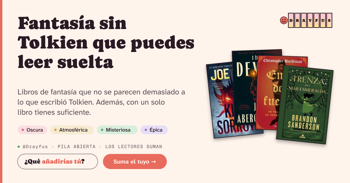 Vista previa de la tarjeta para compartir de Fantasía sin Tolkien que puedes leer suelta