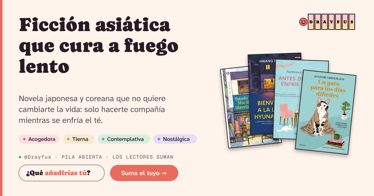 Vista previa de la tarjeta para compartir de Ficción asiática que cura a fuego lento