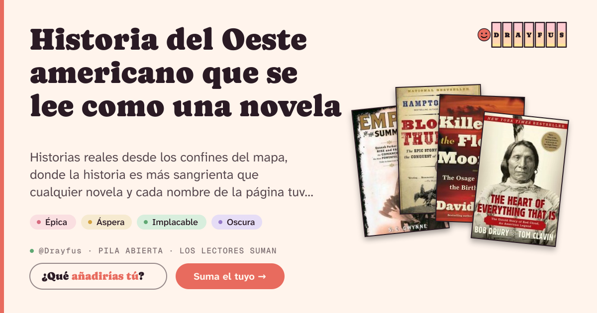 Vista previa de la tarjeta para compartir de Historia del Oeste americano que se lee como una novela