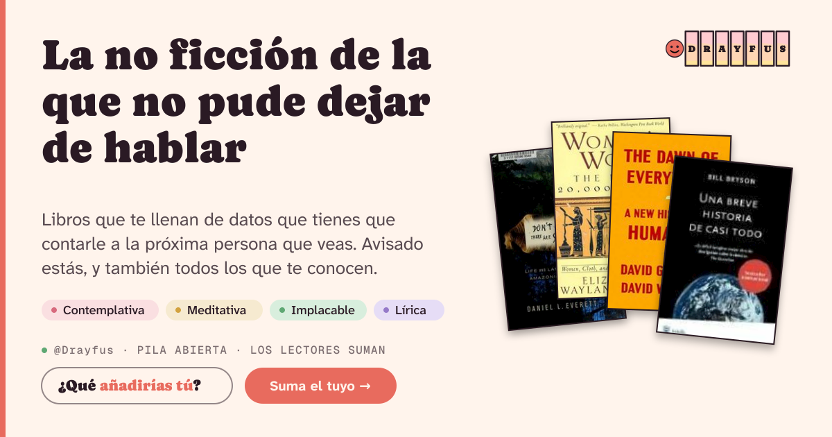 Vista previa de la tarjeta para compartir de La no ficción de la que no pude dejar de hablar