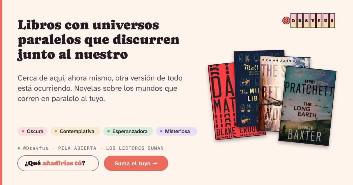 Vista previa de la tarjeta para compartir de Libros con universos paralelos que discurren junto al nuestro