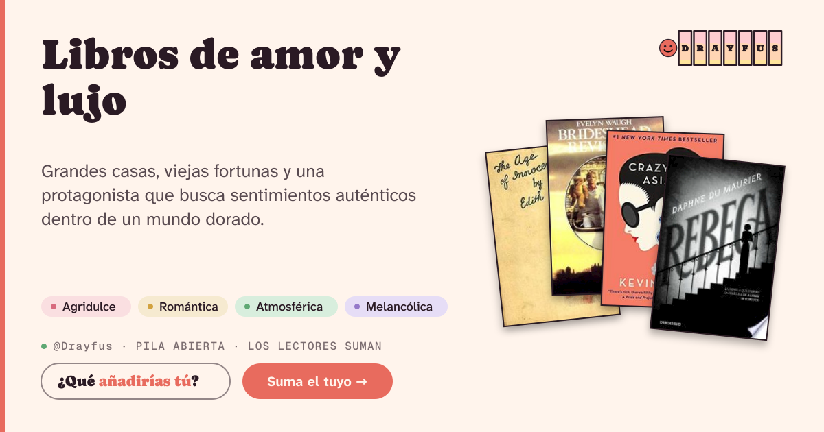 Vista previa de la tarjeta para compartir de Libros de amor y lujo