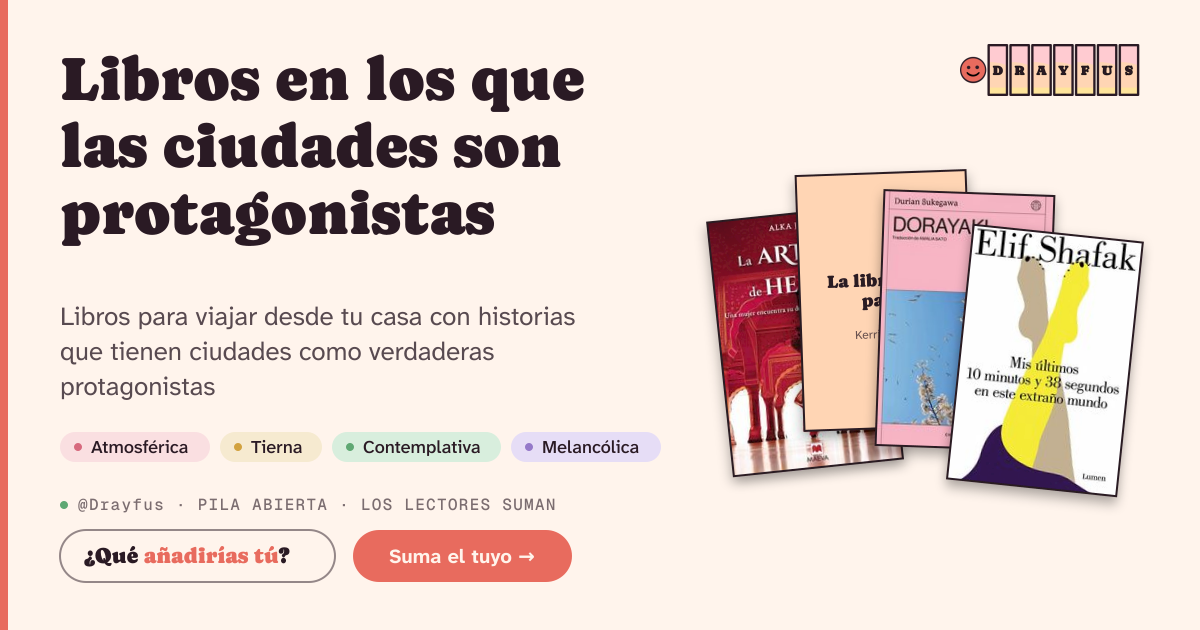 Vista previa de la tarjeta para compartir de Libros en los que las ciudades son protagonistas