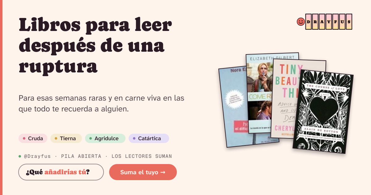 Vista previa de la tarjeta para compartir de Libros para leer después de una ruptura