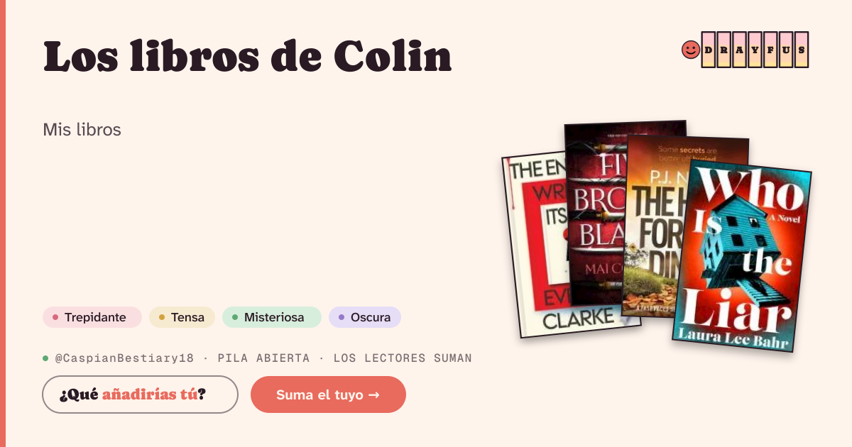 Vista previa de la tarjeta para compartir de Los libros de Colin