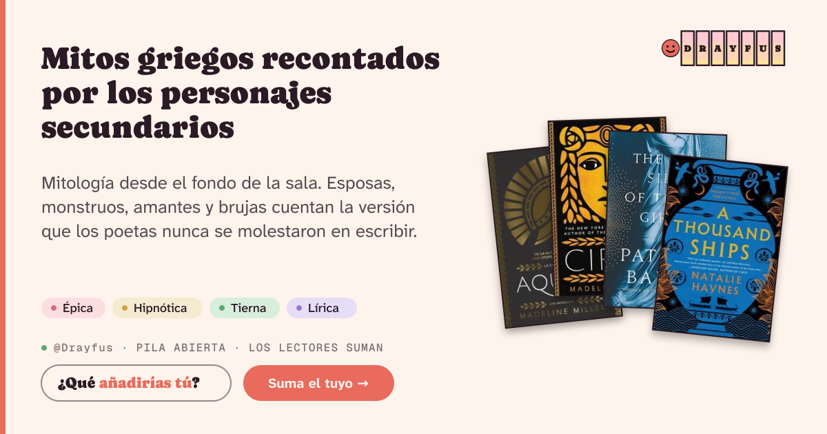 Vista previa de la tarjeta para compartir de Mitos griegos recontados por los personajes secundarios