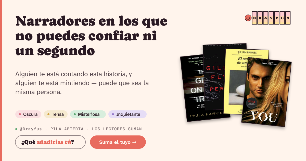 Vista previa de la tarjeta para compartir de Narradores en los que no puedes confiar ni un segundo