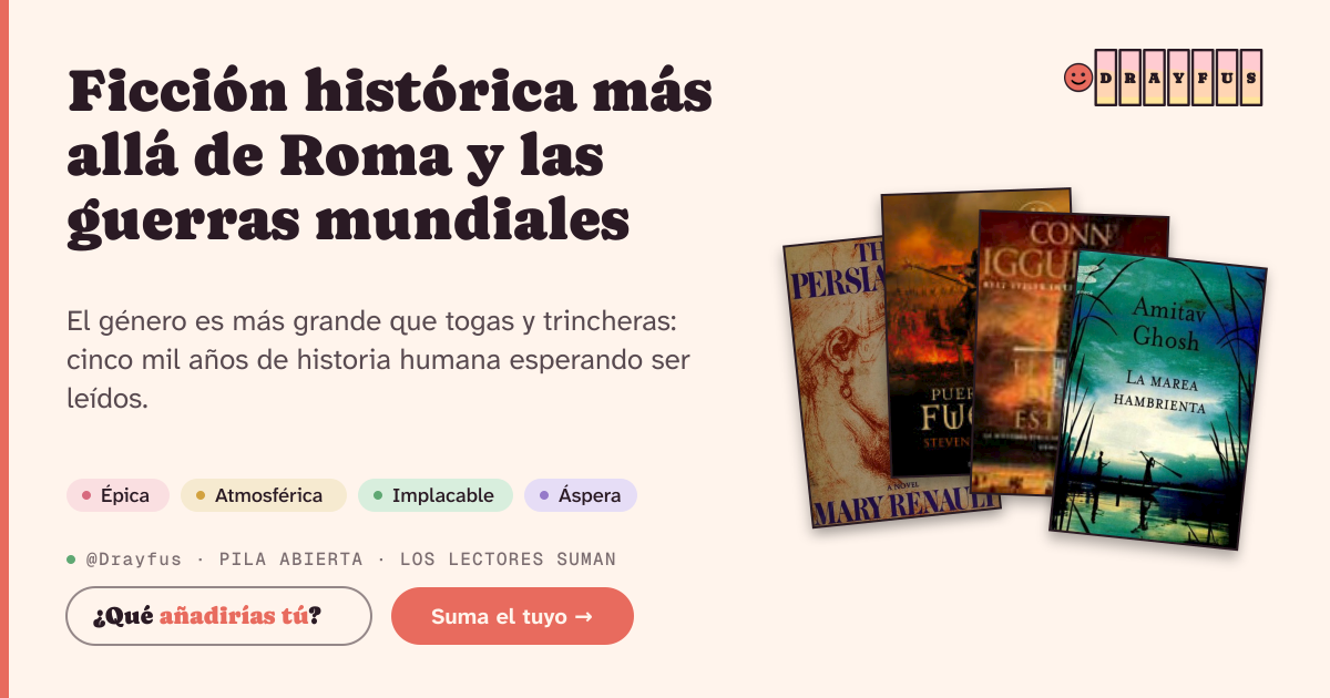 Vista previa de la tarjeta para compartir de Ficción histórica más allá de Roma y las guerras mundiales