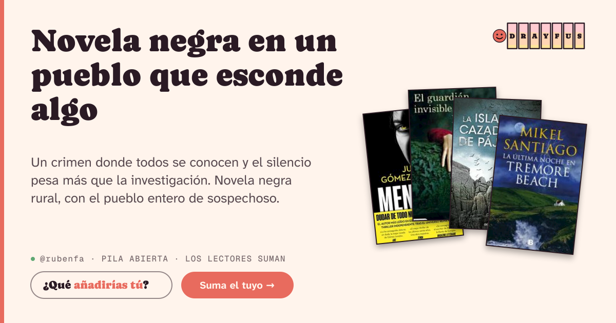 Vista previa de la tarjeta para compartir de Novela negra en un pueblo que esconde algo