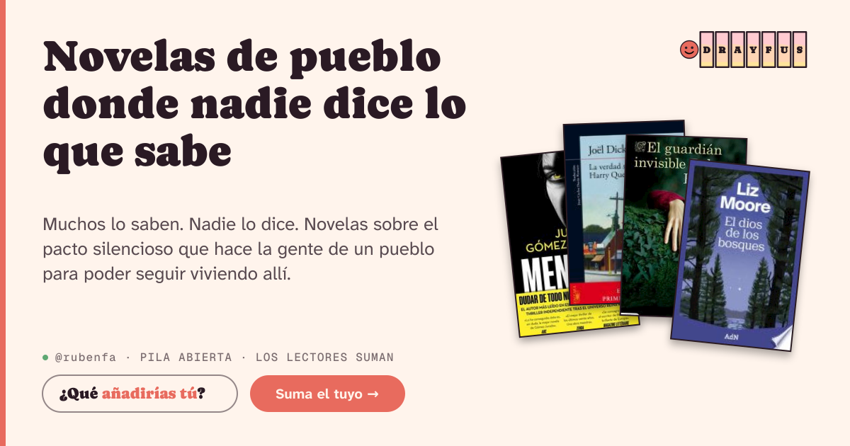 Vista previa de la tarjeta para compartir de Novelas de pueblo donde nadie dice lo que sabe