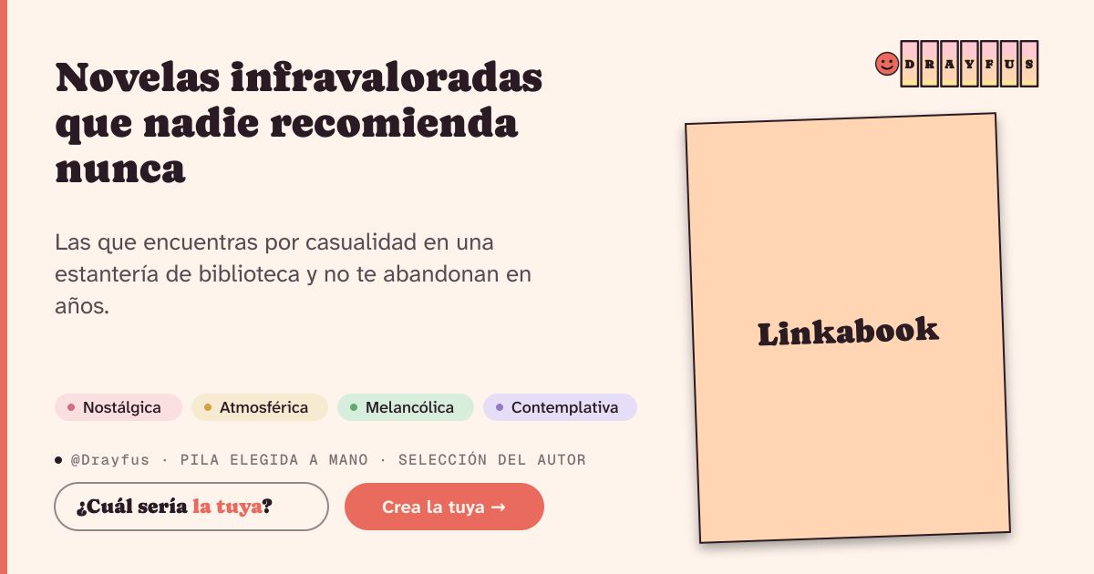 Vista previa de la tarjeta para compartir de Novelas infravaloradas que nadie recomienda nunca