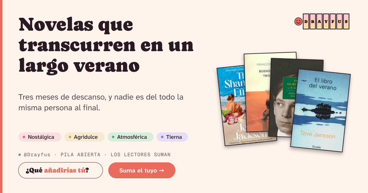 Vista previa de la tarjeta para compartir de Novelas que transcurren en un largo verano