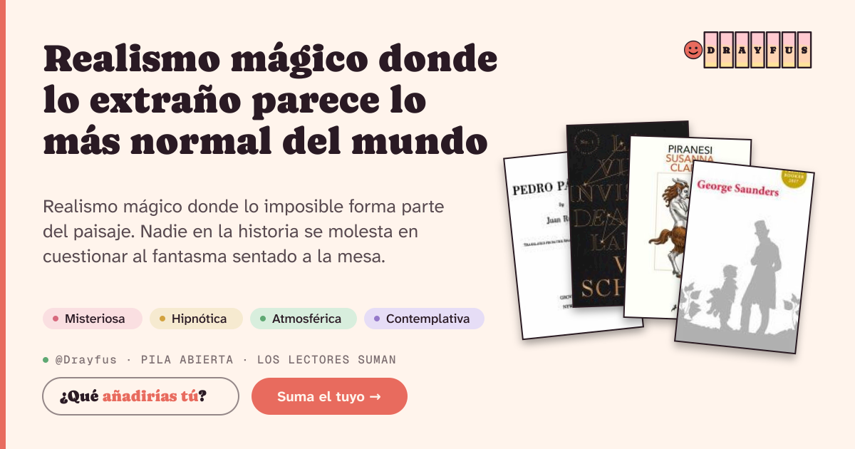 Vista previa de la tarjeta para compartir de Realismo mágico donde lo extraño parece lo más normal del mundo