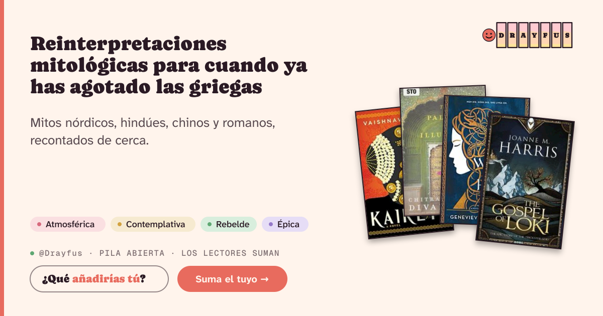 Vista previa de la tarjeta para compartir de Reinterpretaciones mitológicas para cuando ya has agotado las griegas