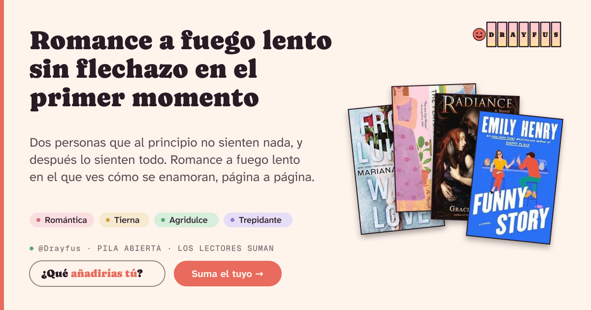 Vista previa de la tarjeta para compartir de Romance a fuego lento sin flechazo en el primer momento