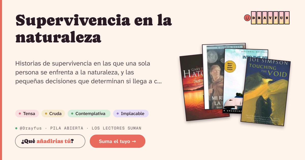 Vista previa de la tarjeta para compartir de Supervivencia en la naturaleza