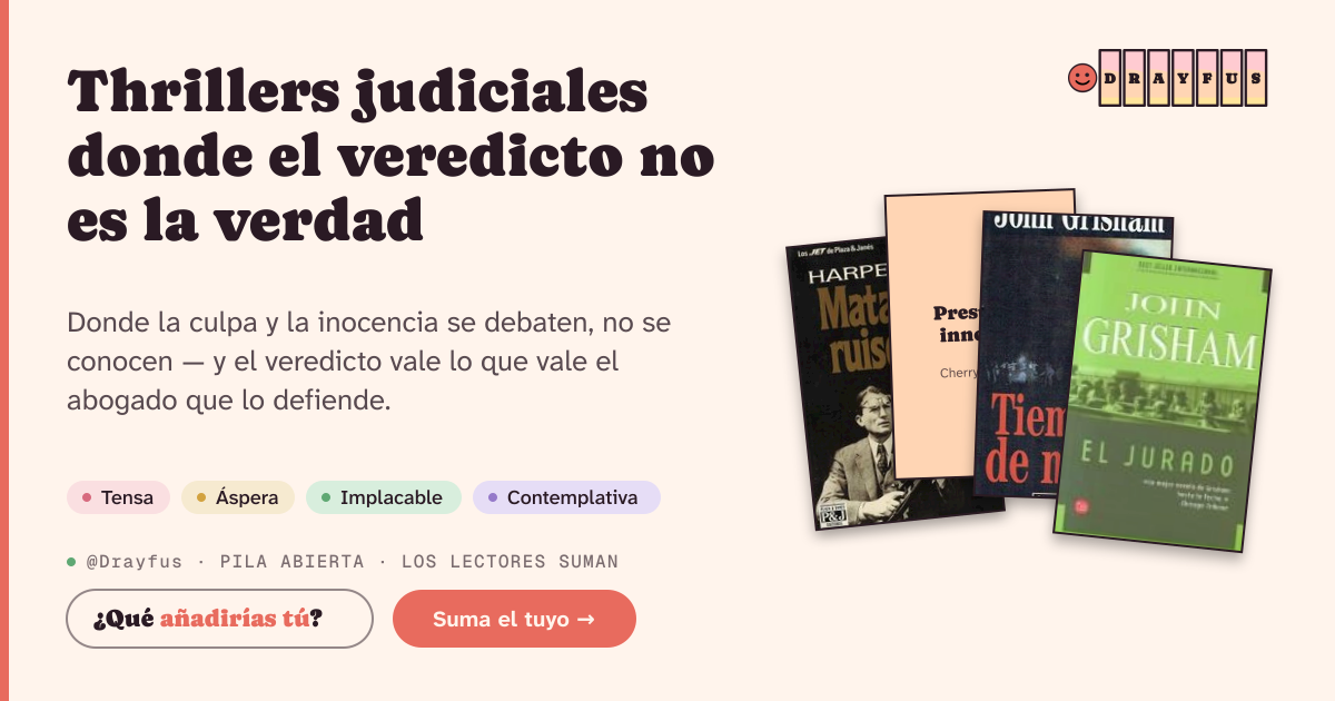 Vista previa de la tarjeta para compartir de Thrillers judiciales donde el veredicto no es la verdad
